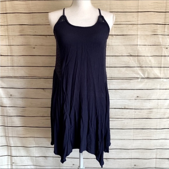 Xhilaration Navy Blue Halter Dress Size Medium - Picture 1 of 4